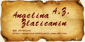 Angelina Zlatičanin vizit kartica